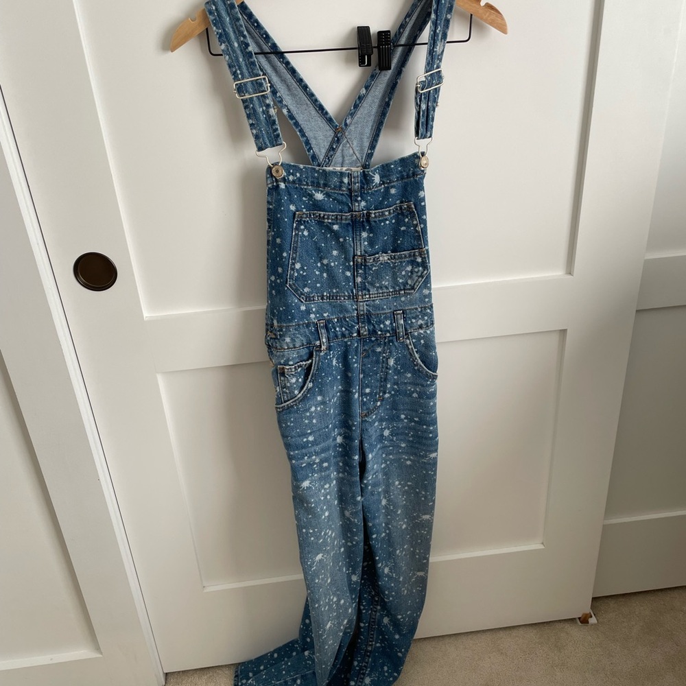 Free People Blue Denim Jumpsuit